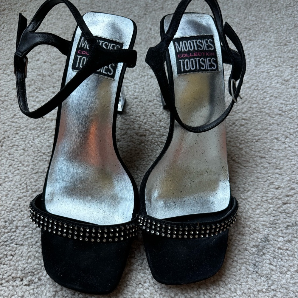 Mootsies Tootsies Black with Rhinestones